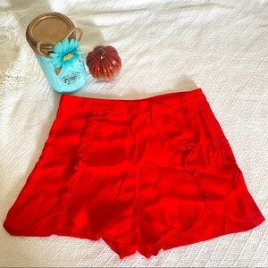 Women’s Red Fashion Shorts, Size 6
